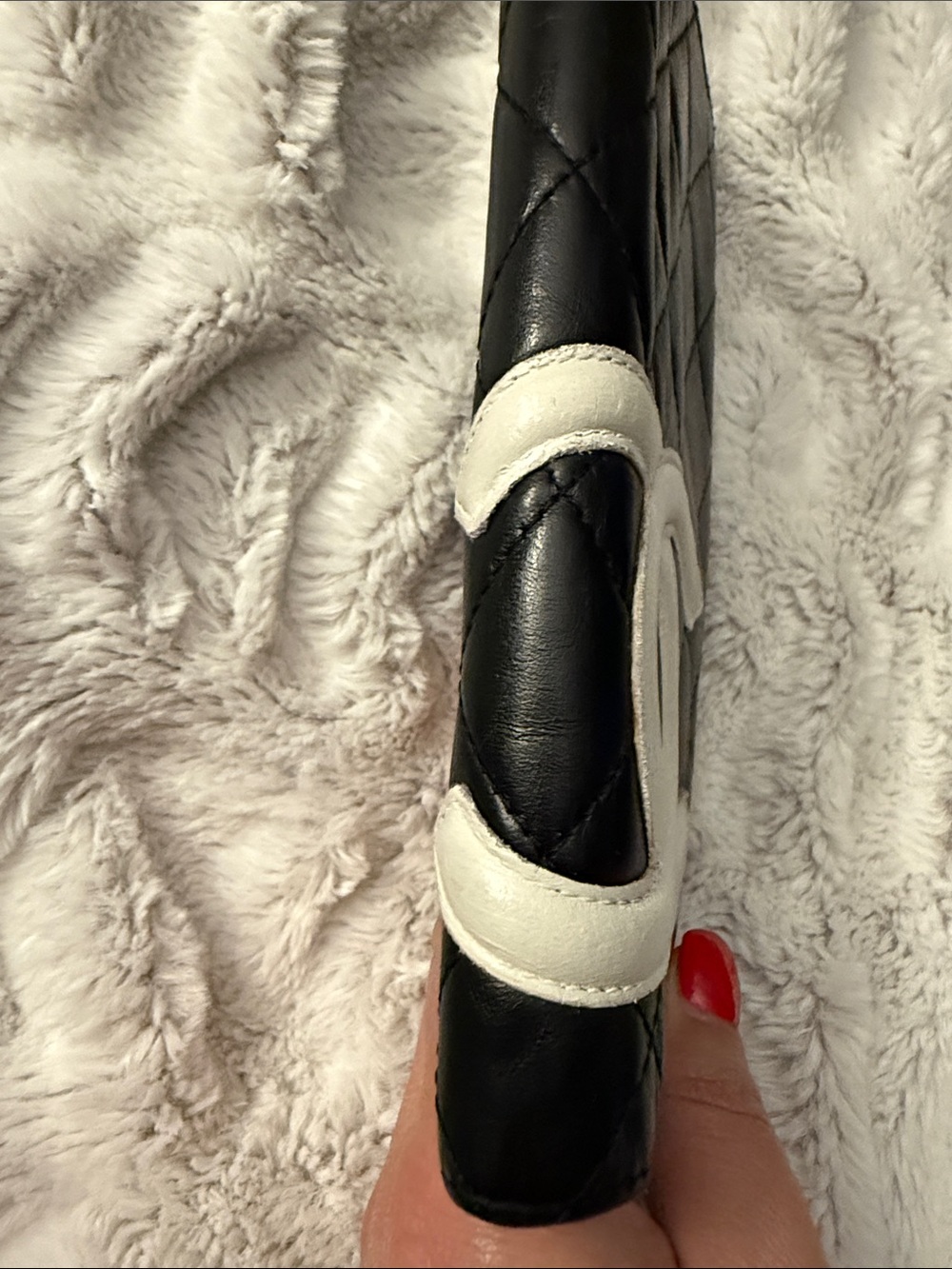 CHANEL Black Cambon Wallet with White CC - Picture 3 of 16